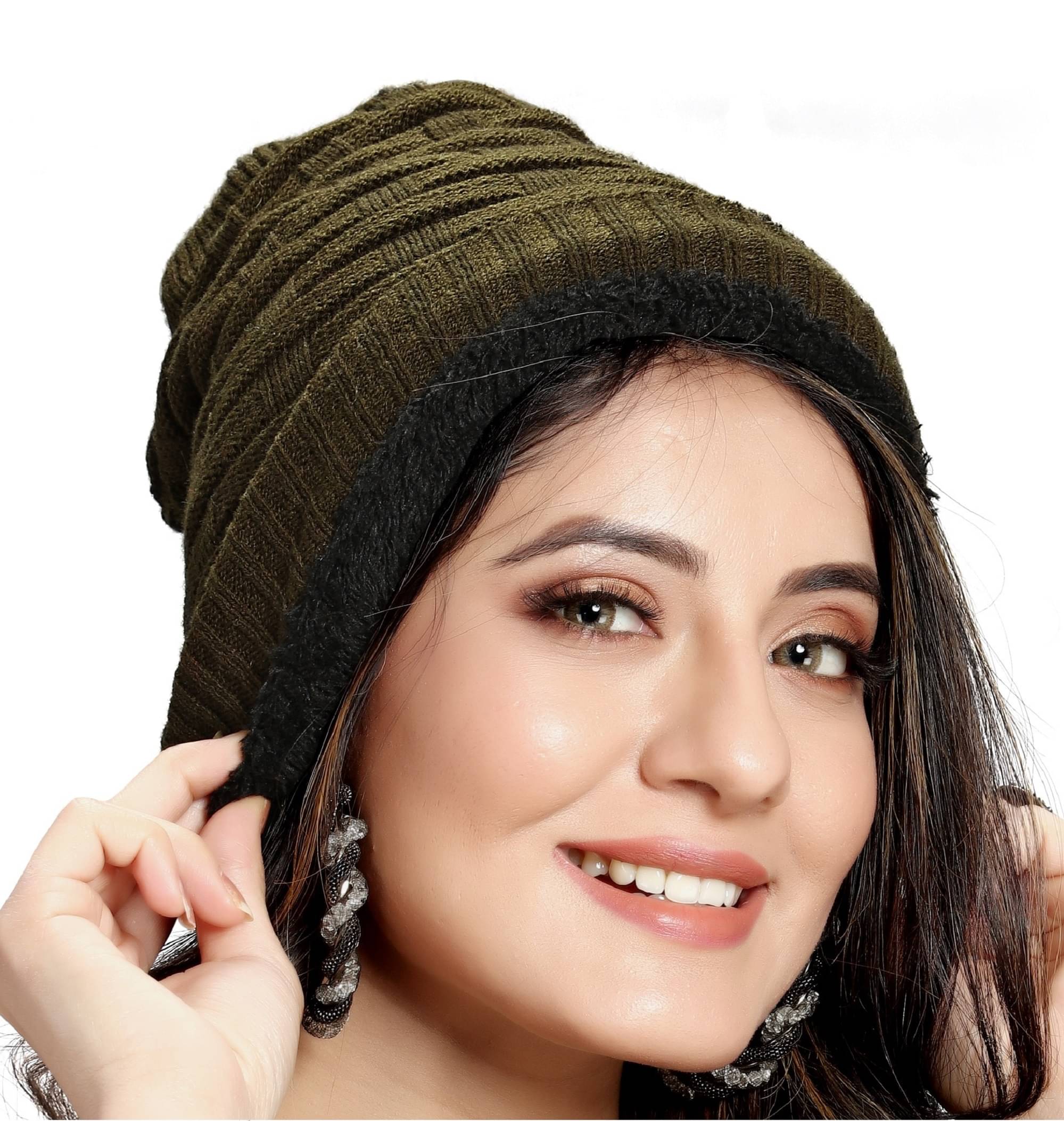 Sidhidata Green Woollen Women's Cap ( Pack of 1 ) Sidhidata Green Woollen Women's Cap ( Pack of 1 )