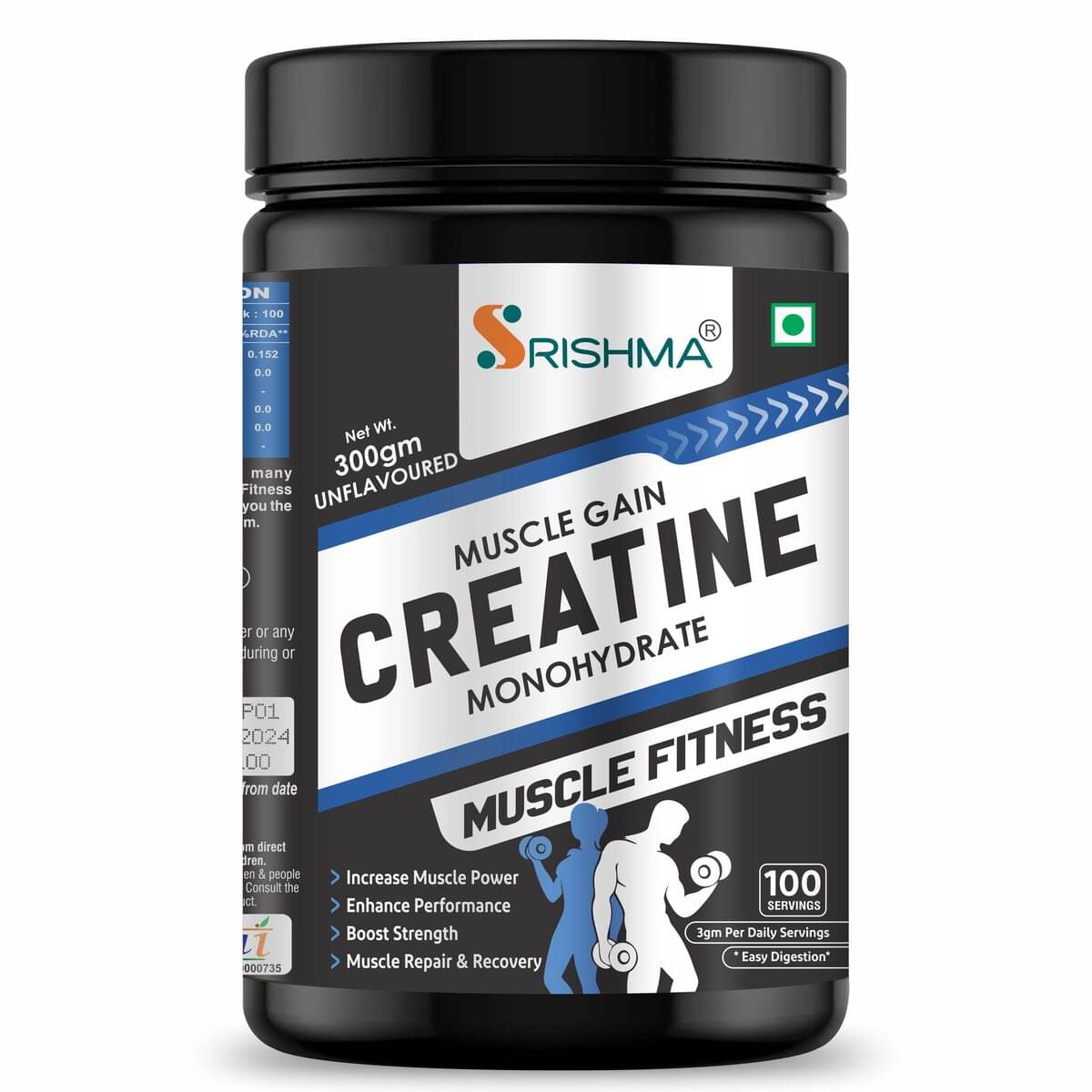Srishma Pure Micronised Creatine Monohydrate Supplement 300 gm Srishma Pure Micronised Creatine Monohydrate Supplement 300 gm