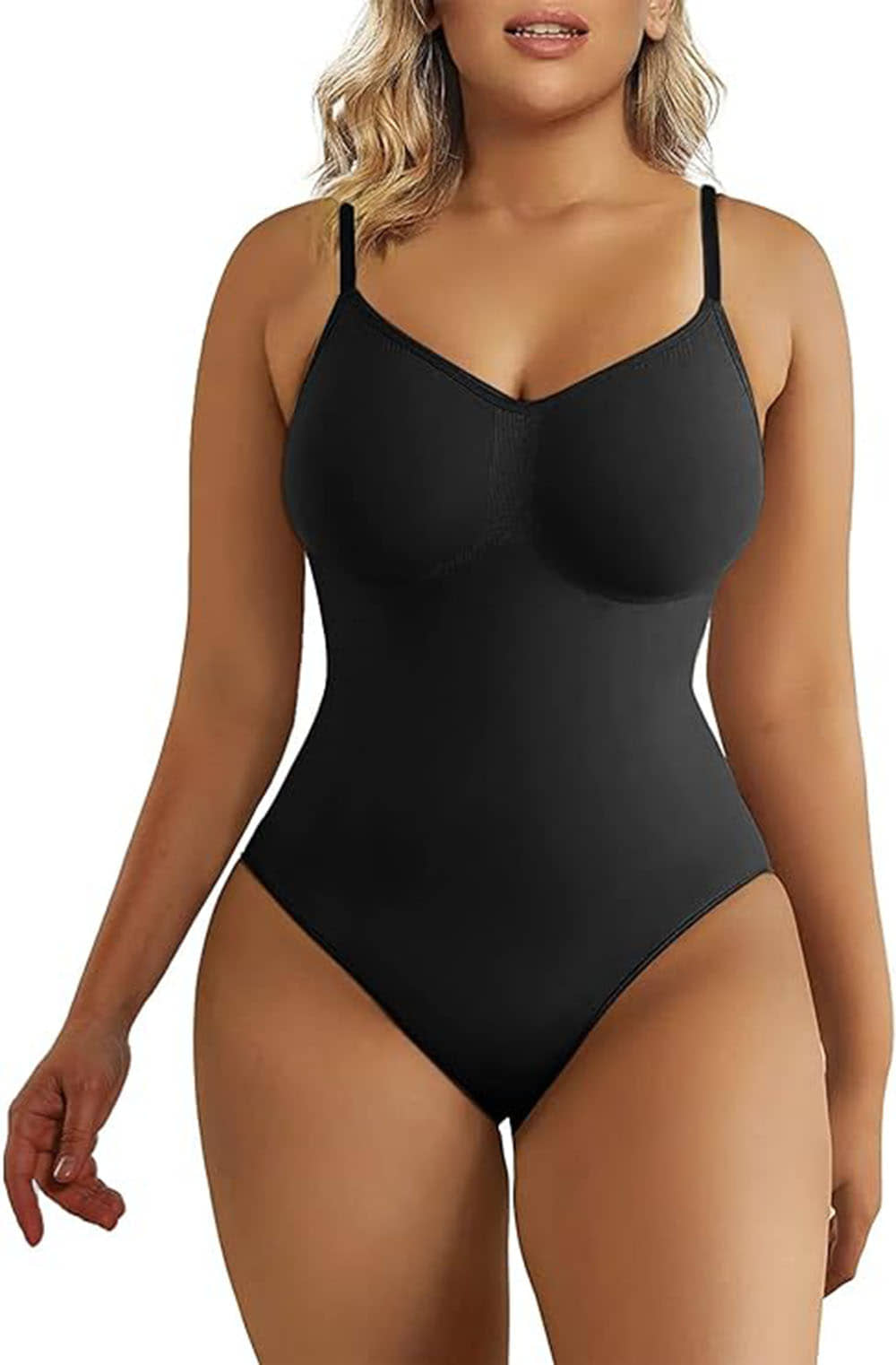 TESMEZY Pack of 1 Polyester Women's BodySuite ( Black ) - Shapewear | Buy online on ZillyBuy