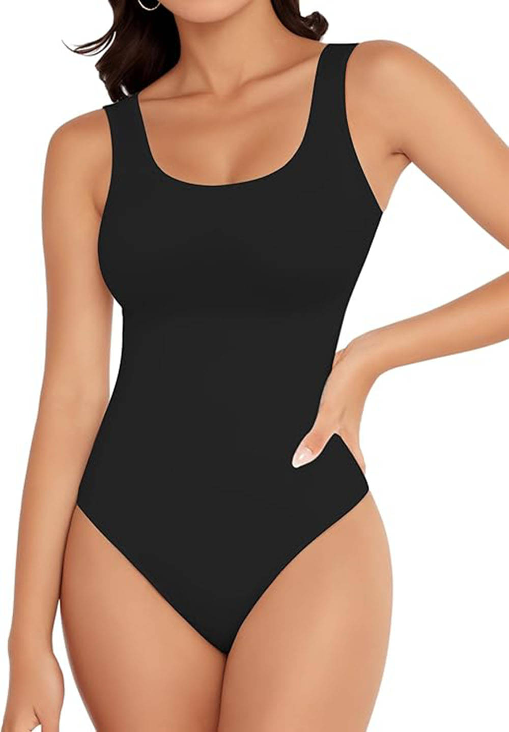 TESMEZY Pack of 1 Polyester Women's BodySuite ( Black ) TESMEZY Pack of 1 Polyester Women's BodySuite ( Black )