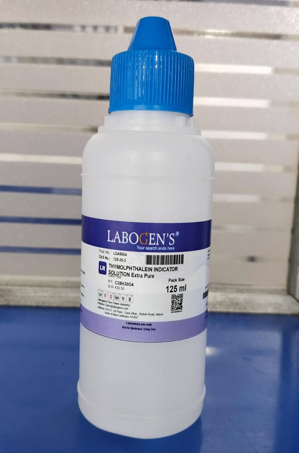     			THYMOLPHTHALEIN INDICATOR SOLUTION 125-ML