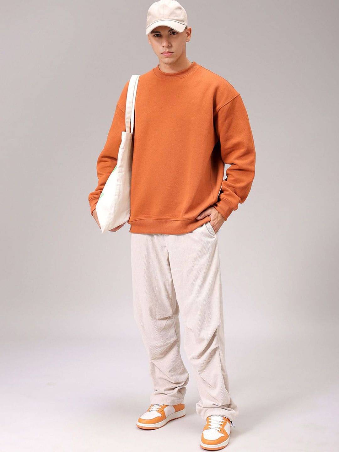     			The Indian Garage Co. Polyester Round Neck Men's Sweatshirt - Beige ( Pack of 1 )