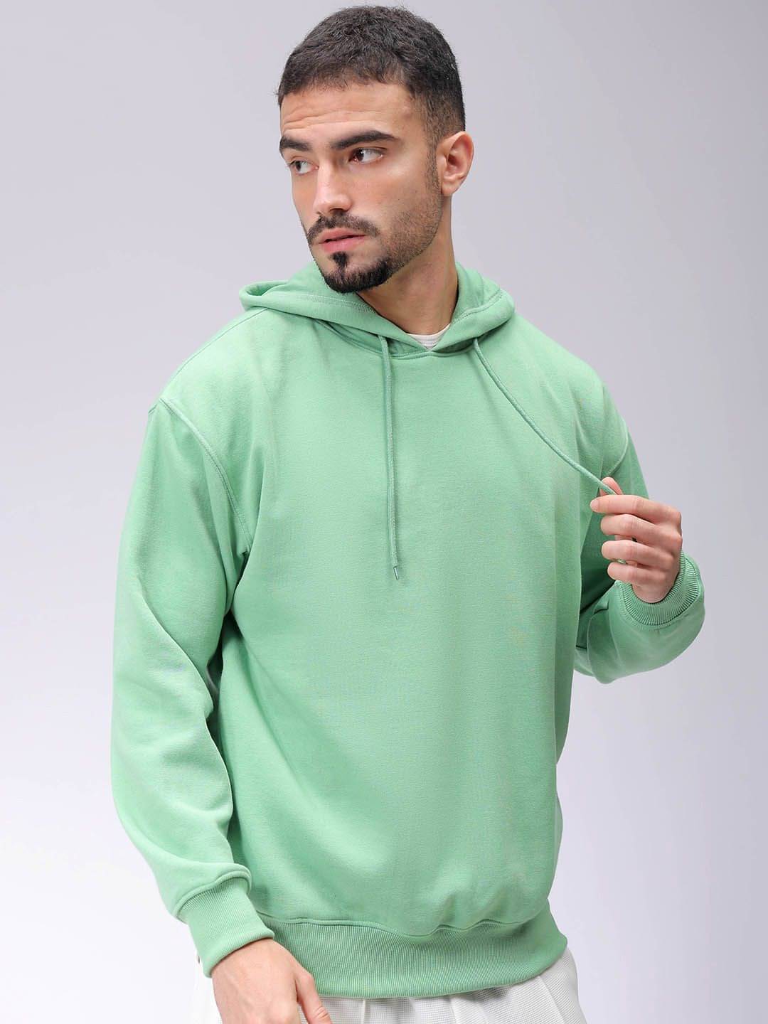     			The Indian Garage Co. Polyester Hooded Men's Sweatshirt - Green ( Pack of 1 )