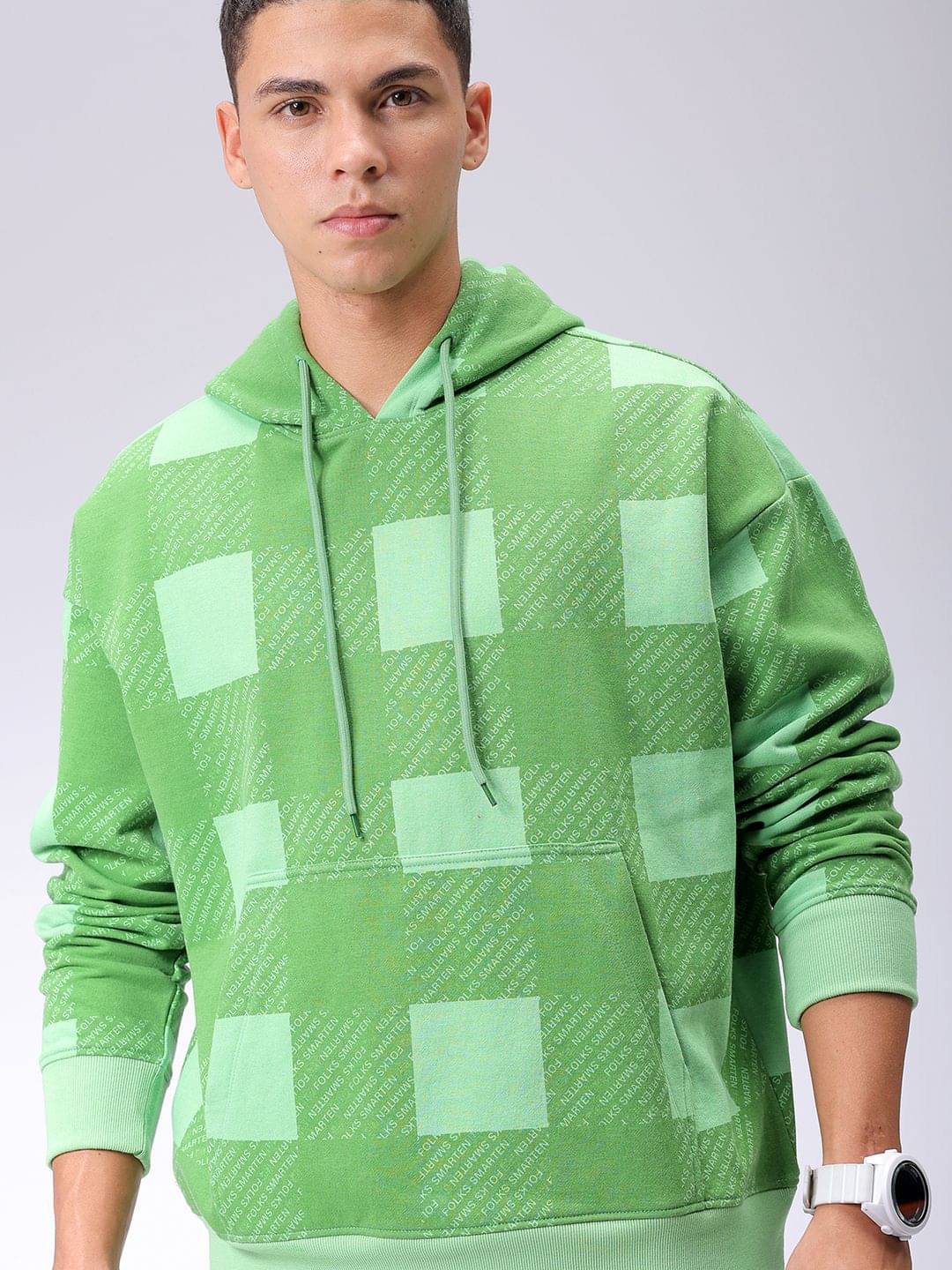 The Indian Garage Co. Polyester Hooded Men's Sweatshirt - Green ( Pack of 1 ) The Indian Garage Co. Polyester Hooded Men's Sweatshirt - Green ( Pack of 1 )
