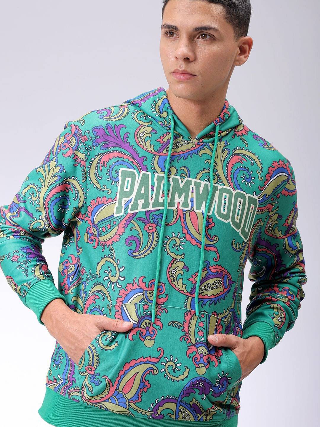 The Indian Garage Co. Polyester Hooded Men's Sweatshirt - Green ( Pack of 1 ) The Indian Garage Co. Polyester Hooded Men's Sweatshirt - Green ( Pack of 1 )
