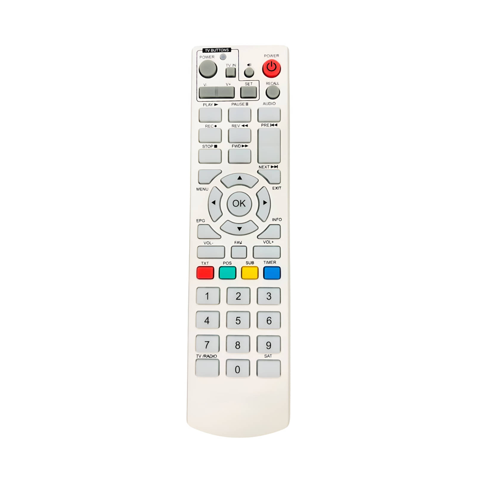 Upix Compatible Solid Free Dish DTH Remote No. 1202 Upix Compatible Solid Free Dish DTH Remote No. 1202