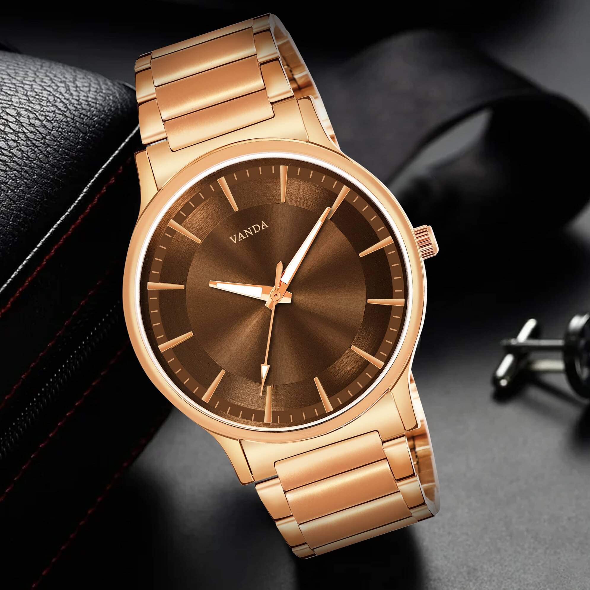     			VANDA Rose Gold Stainless Steel Analog Men's Watch