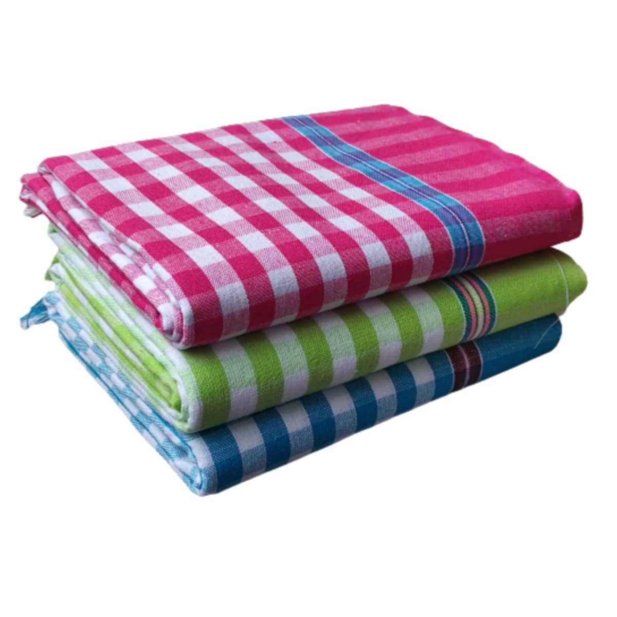 VUNNAVA Pack of 3 Cotton Above 600 -GSM Bath Towel ( Multicolor ) - Towels | Buy online on ZillyBuy