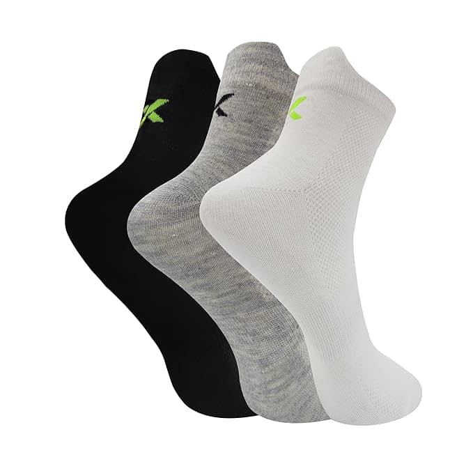XJARVIS Pack of 3 Men's Cotton Blend Ankle Length Socks ( Multicolor ) - Socks | Buy online on ZillyBuy