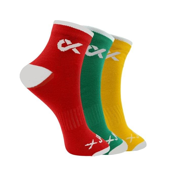     			XJARVIS Pack of 3 Men's Cotton Blend Ankle Length Socks ( Multicolor )