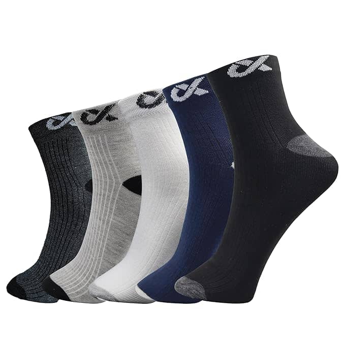 XJARVIS Pack of 5 Men's Cotton Blend Ankle Length Socks ( Multicolor ) - Socks | Buy online on ZillyBuy