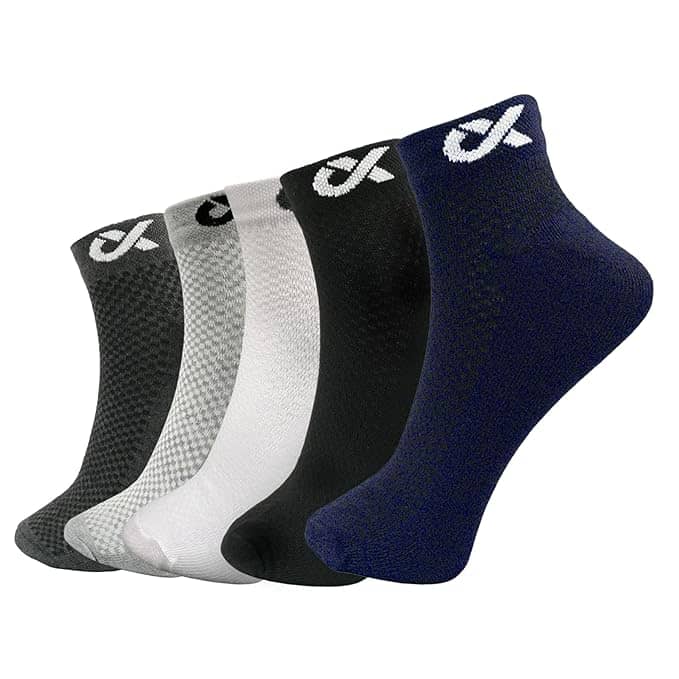 XJARVIS Pack of 5 Men's Cotton Blend Ankle Length Socks ( Multicolor ) - Socks | Buy online on ZillyBuy