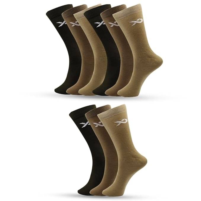     			XJARVIS Pack of 9 Men's Cotton Blend Full Length Socks ( Multicolor )