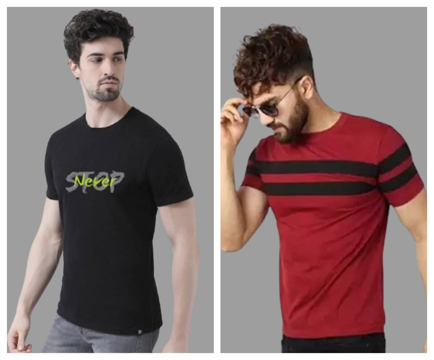     			attitude start of fashion Pack of 2 Polyester Regular Fit Men's T-Shirt ( Maroon )