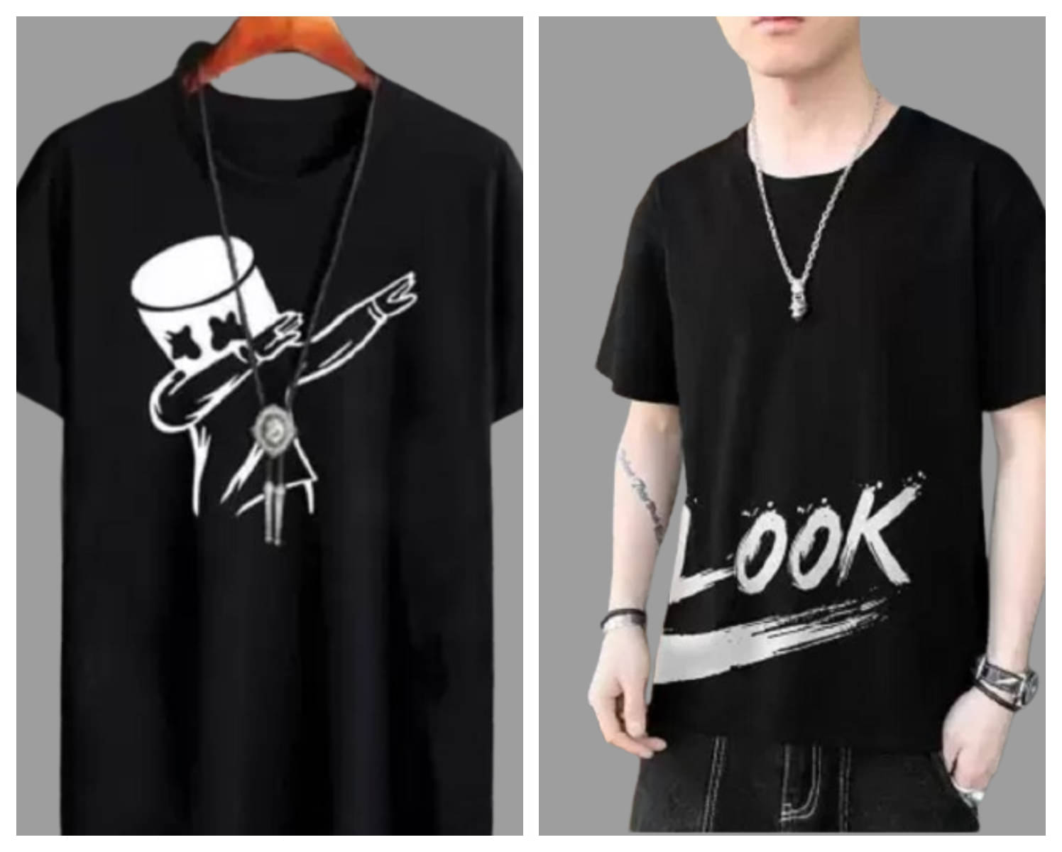 attitude start of fashion Pack of 2 Polyester Regular Fit Men's T-Shirt ( Black ) attitude start of fashion Pack of 2 Polyester Regular Fit Men's T-Shirt ( Black )