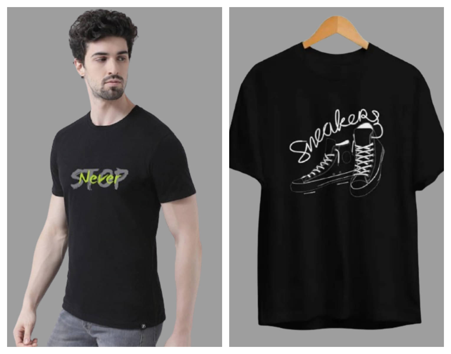 attitude start of fashion Pack of 2 Polyester Regular Fit Men's T-Shirt ( Black )     			attitude start of fashion Pack of 2 Polyester Regular Fit Men's T-Shirt ( Black )