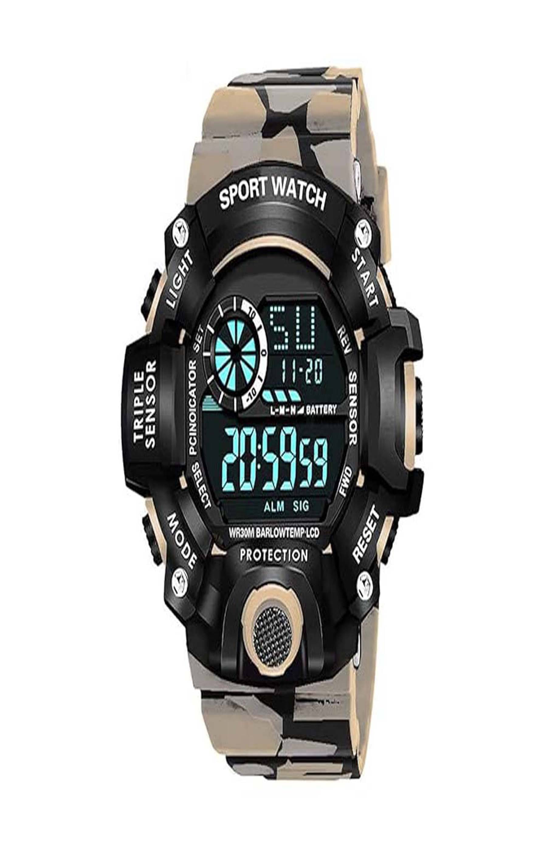     			windexa Cream Silicon Digital Men's Watch