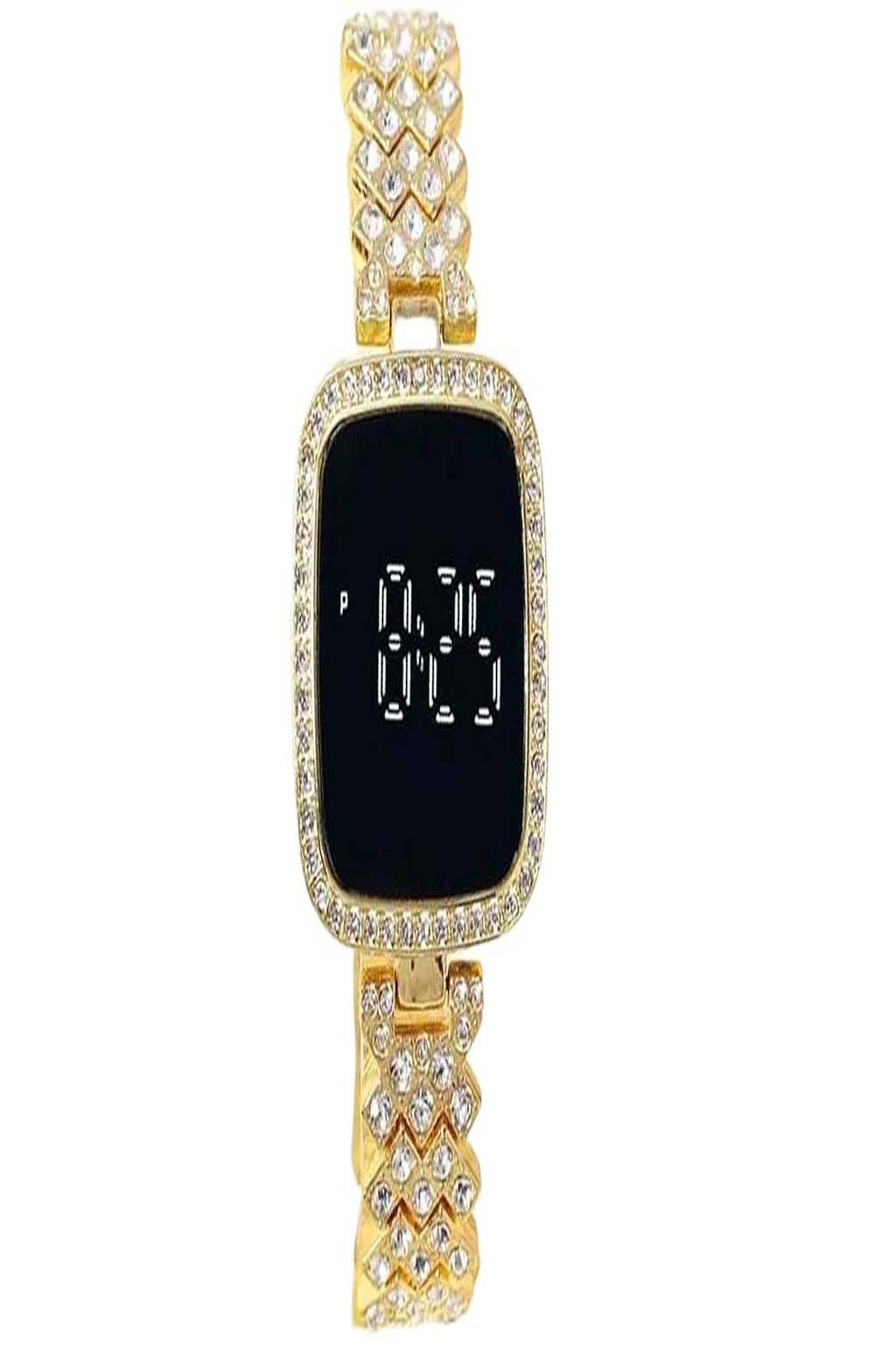     			windexa Gold Metal Digital Womens Watch