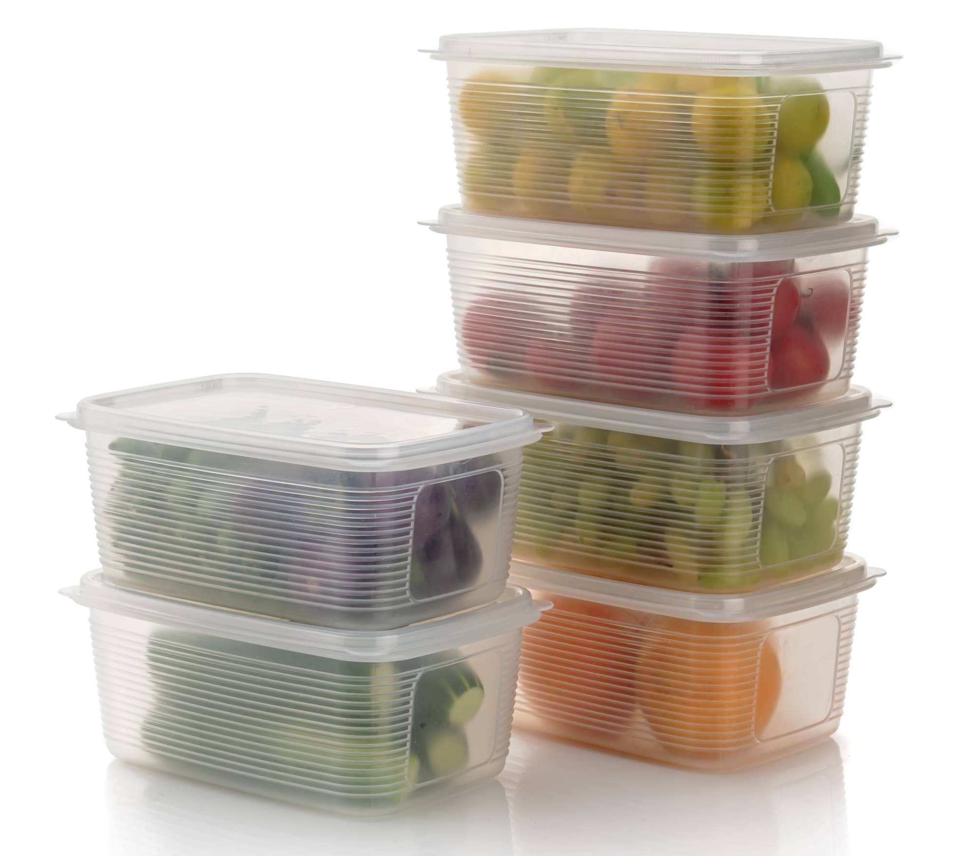 2Mech Fridge container Plastic White Multi-Purpose Container ( Set of 6 ) 2Mech Fridge container Plastic White Multi-Purpose Container ( Set of 6 )