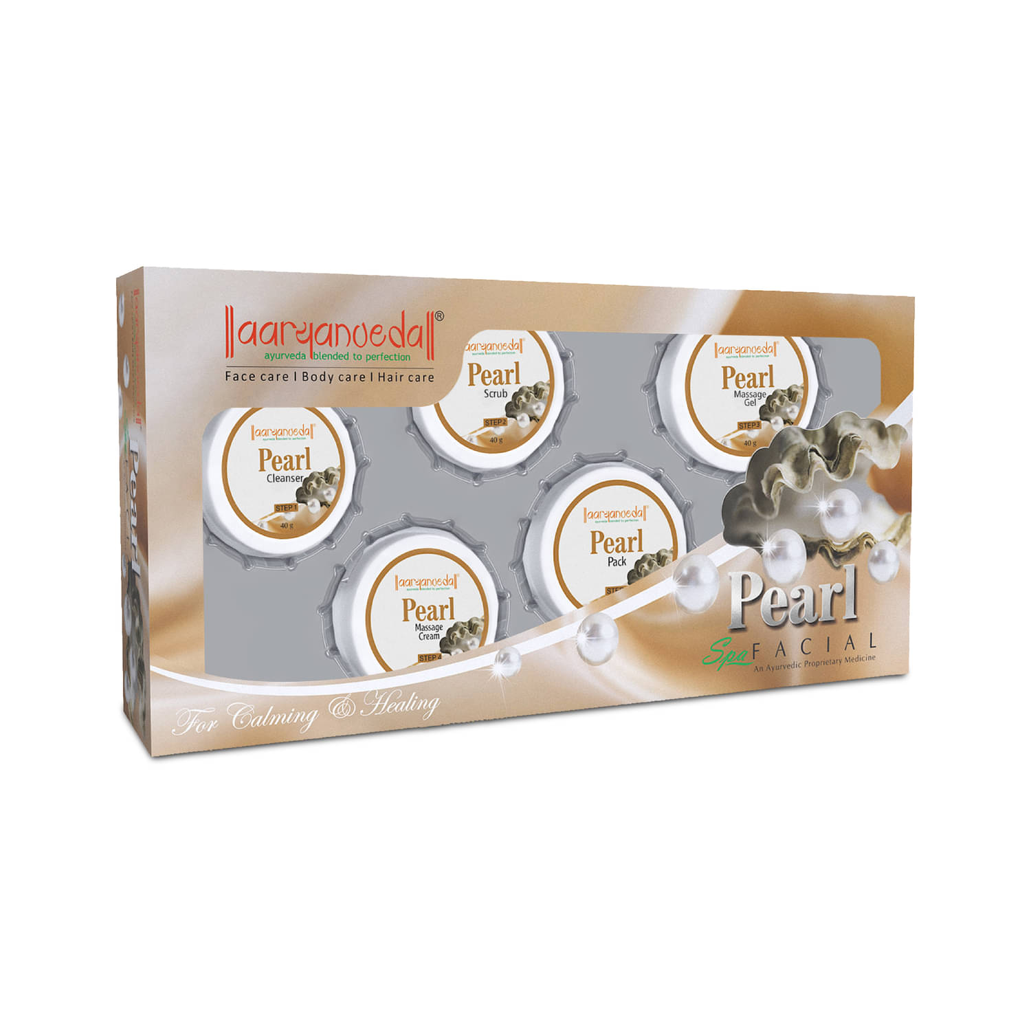 Aaryanveda Pearl Facial Kit ,Brightening & Skin Revitalizing Solution for Radiant Glowing Skin, 210g Aaryanveda Pearl Facial Kit ,Brightening & Skin Revitalizing Solution for Radiant Glowing Skin, 210g