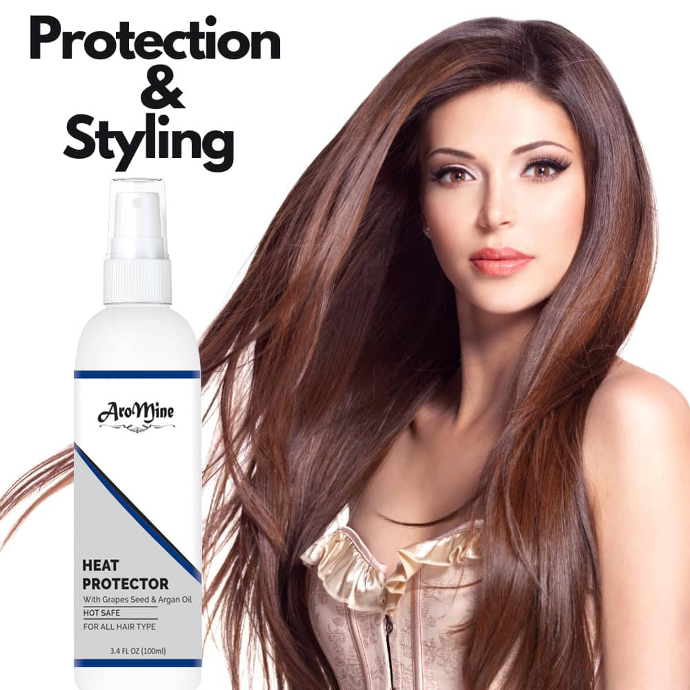 Aromine Heat Protection Hair Spray For Hair Fall, Hair Shine, Hair Growth Hair Sprays 100 mL