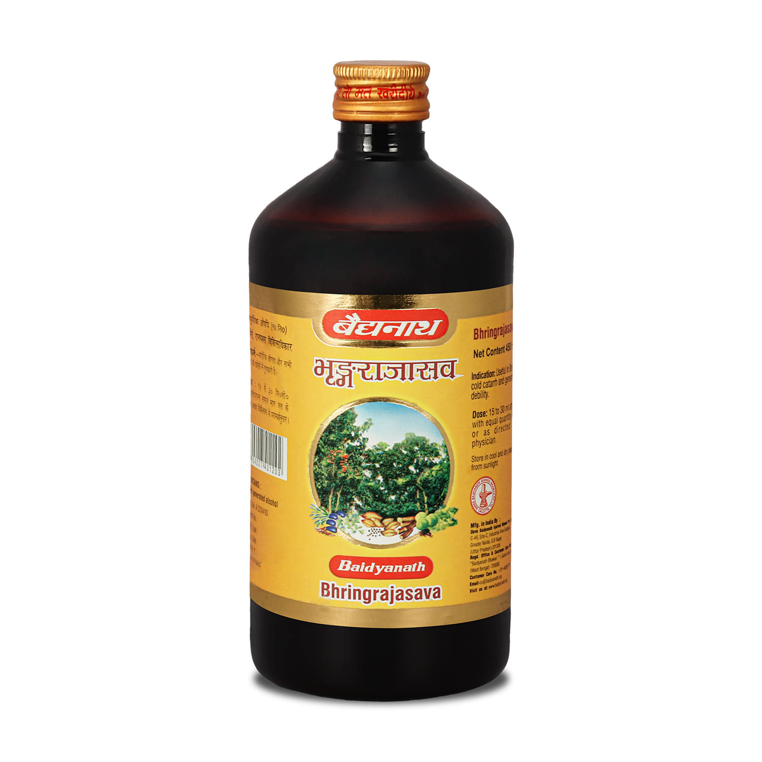 Baidyanath Bhringrajasava Helps to Relieve Cold, Cough and Hair Fall 450ml (Pack of 2) Baidyanath Bhringrajasava Helps to Relieve Cold, Cough and Hair Fall 450ml (Pack of 2)