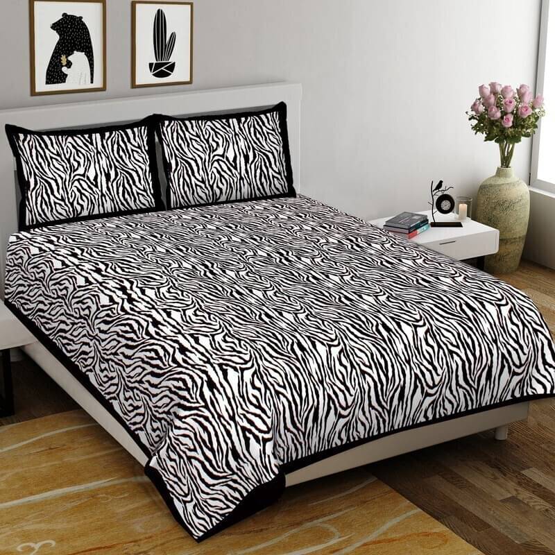 CLOTHORO Cotton 1 Double King Bedsheet with 2 Pillow Covers ( Black )     			CLOTHORO Cotton 1 Double King Bedsheet with 2 Pillow Covers ( Black )