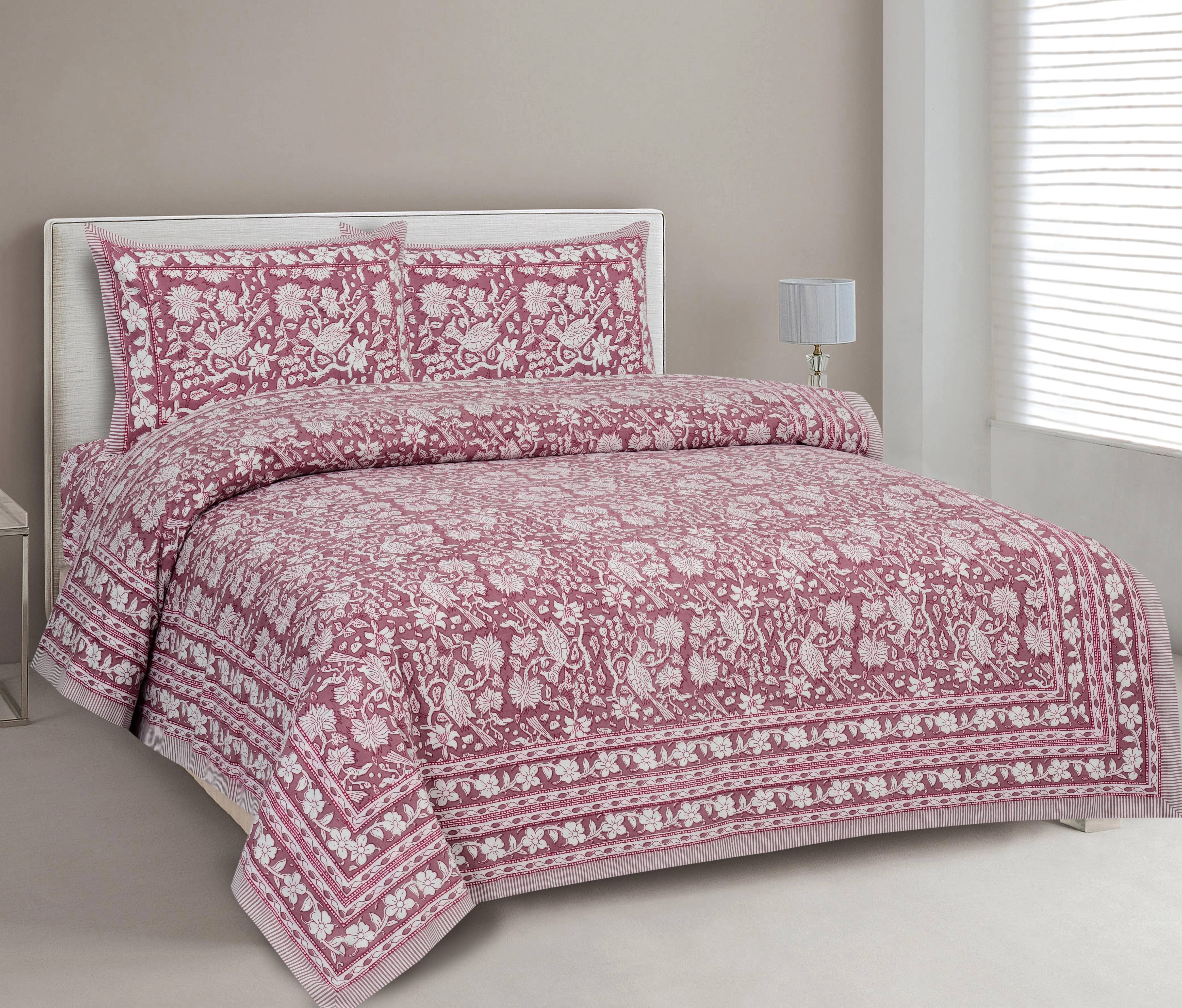 CLOTHORO Cotton 1 Double King Bedsheet with 2 Pillow Covers ( Multicolor ) CLOTHORO Cotton 1 Double King Bedsheet with 2 Pillow Covers ( Multicolor )