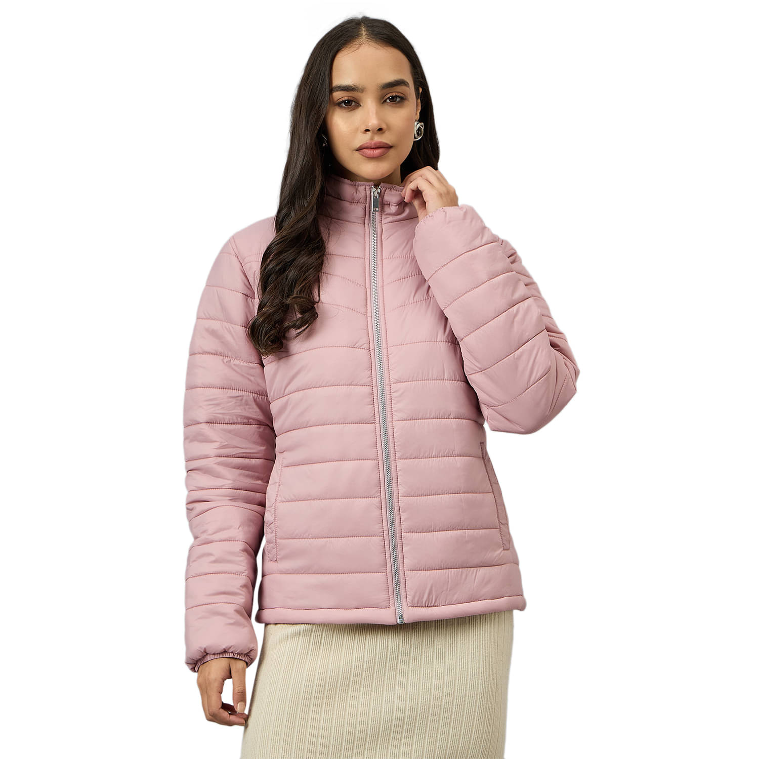     			Club York - Nylon Pink Quilted/Padded Jackets