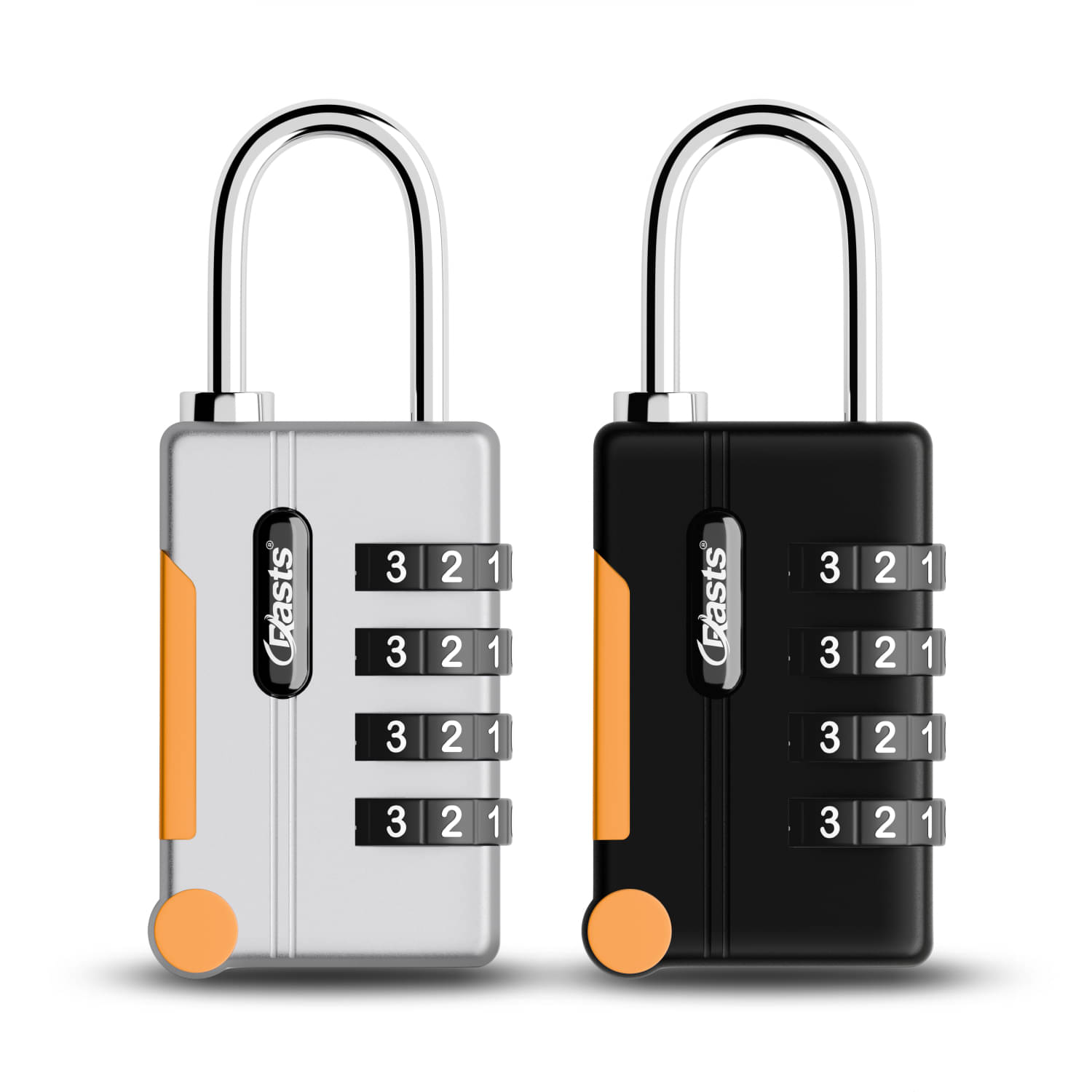 Crasts Luggage Number Lock - 4 Digit Combination Padlocks with a Hardened Steel Shackle - Travel Locks for Suitcases & Bag Number Locks (Black,Silver) Crasts Luggage Number Lock - 4 Digit Combination Padlocks with a Hardened Steel Shackle - Travel Locks for Suitcases & Bag Number Locks (Black,Silver)