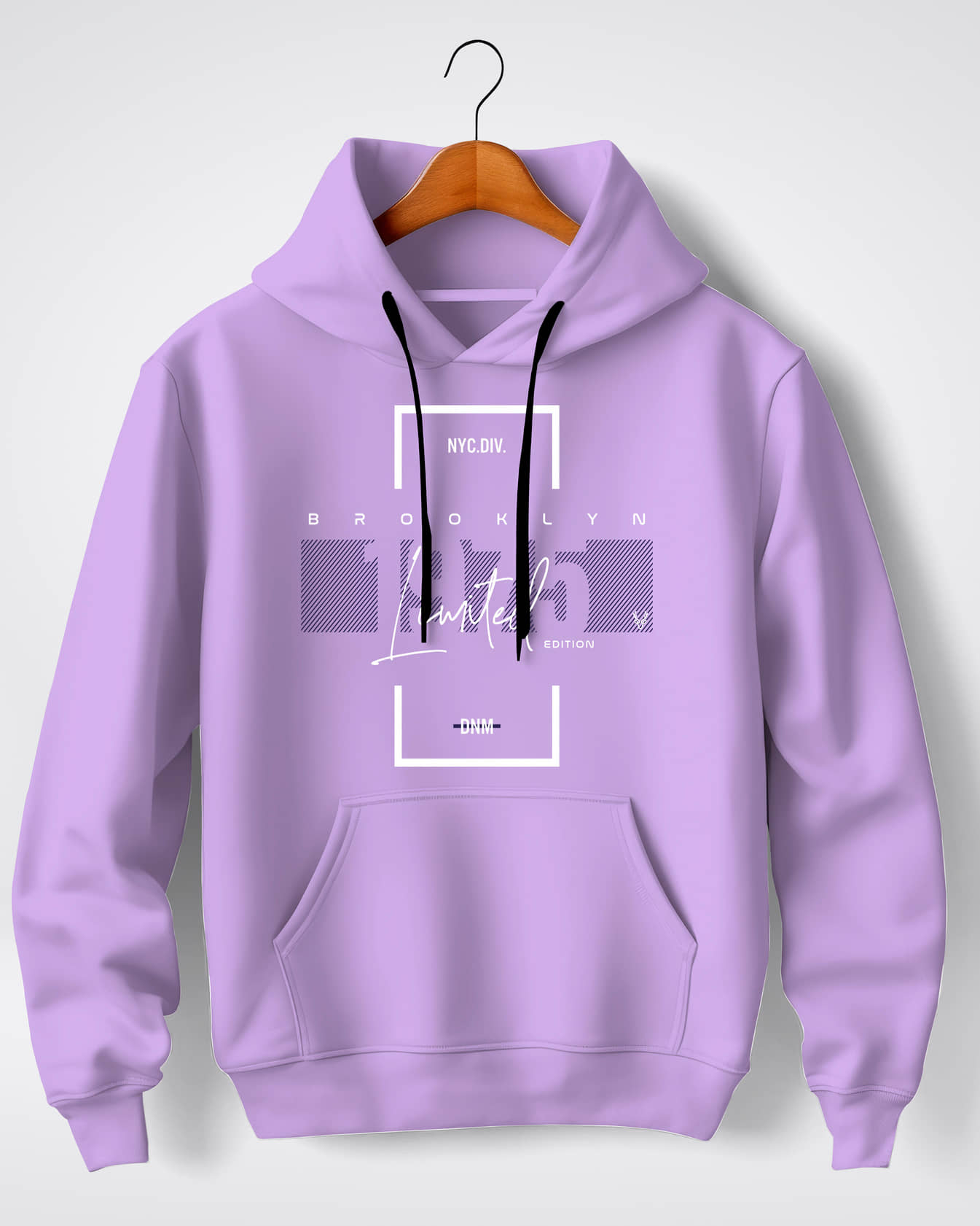 DEER HEAD Fleece Hooded Men's Sweatshirt - Purple ( Pack of 1 )