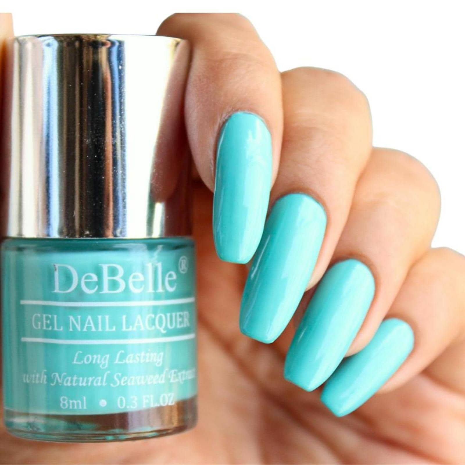 DeBelle Tahiti Teal Glossy Nail Polish 8 ( Pack of 1 )