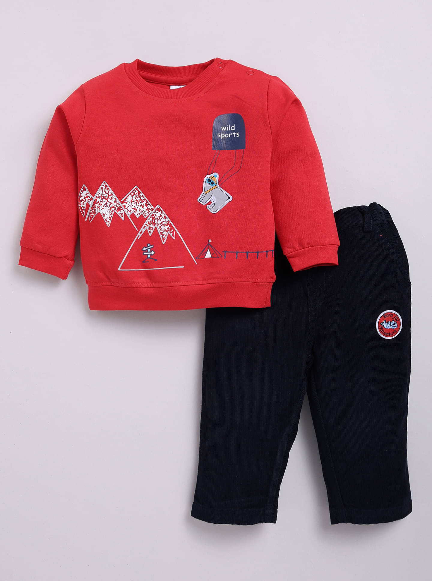     			Dollar Pack of 1 Baby Boys Cotton Blend T-Shirt & Pants Set ( Red )