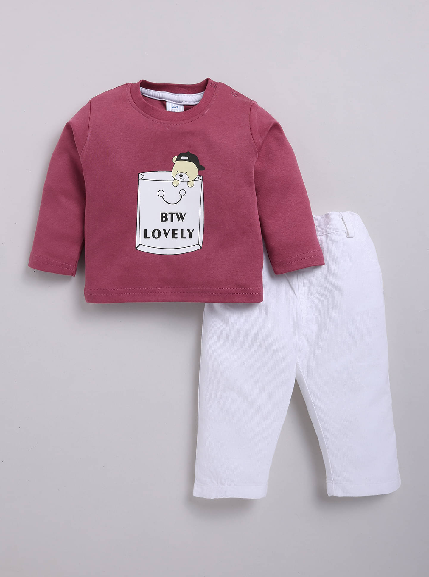 Dollar Pack of 1 Baby Boys Cotton Blend T-Shirt & Pants Set ( Pink ) Dollar Pack of 1 Baby Boys Cotton Blend T-Shirt & Pants Set ( Pink )
