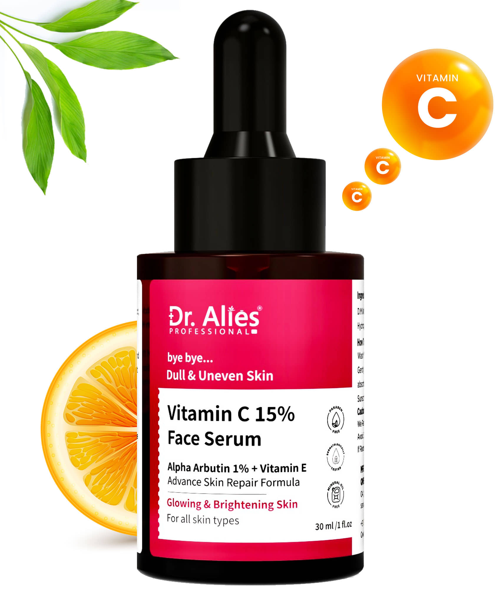 Dr. Alies Professional Face Serum Vitamin C Uneven Skin Toning For All Skin Type ( Pack of 1 )