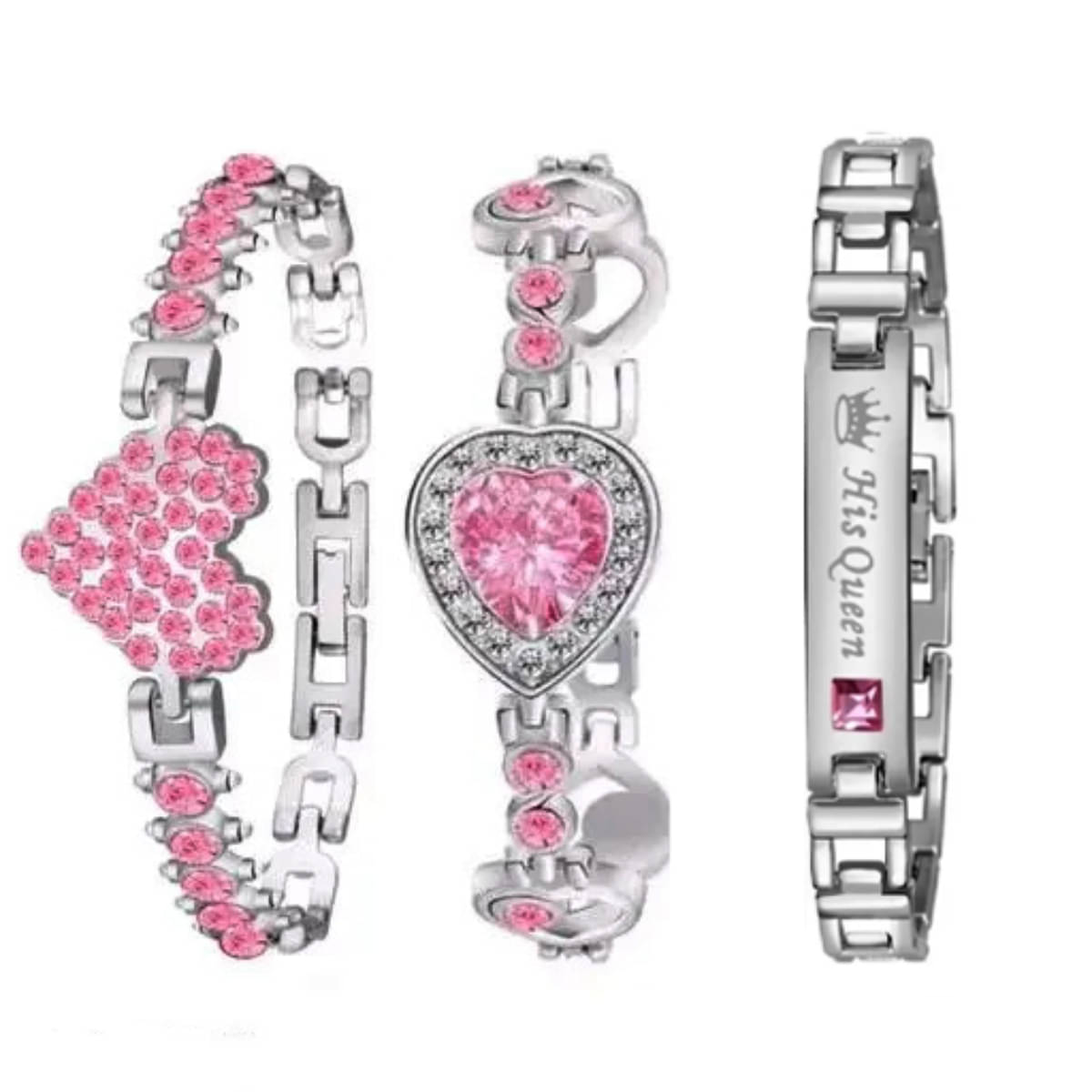     			EEWHI Pink Bracelet ( Pack of 3 )