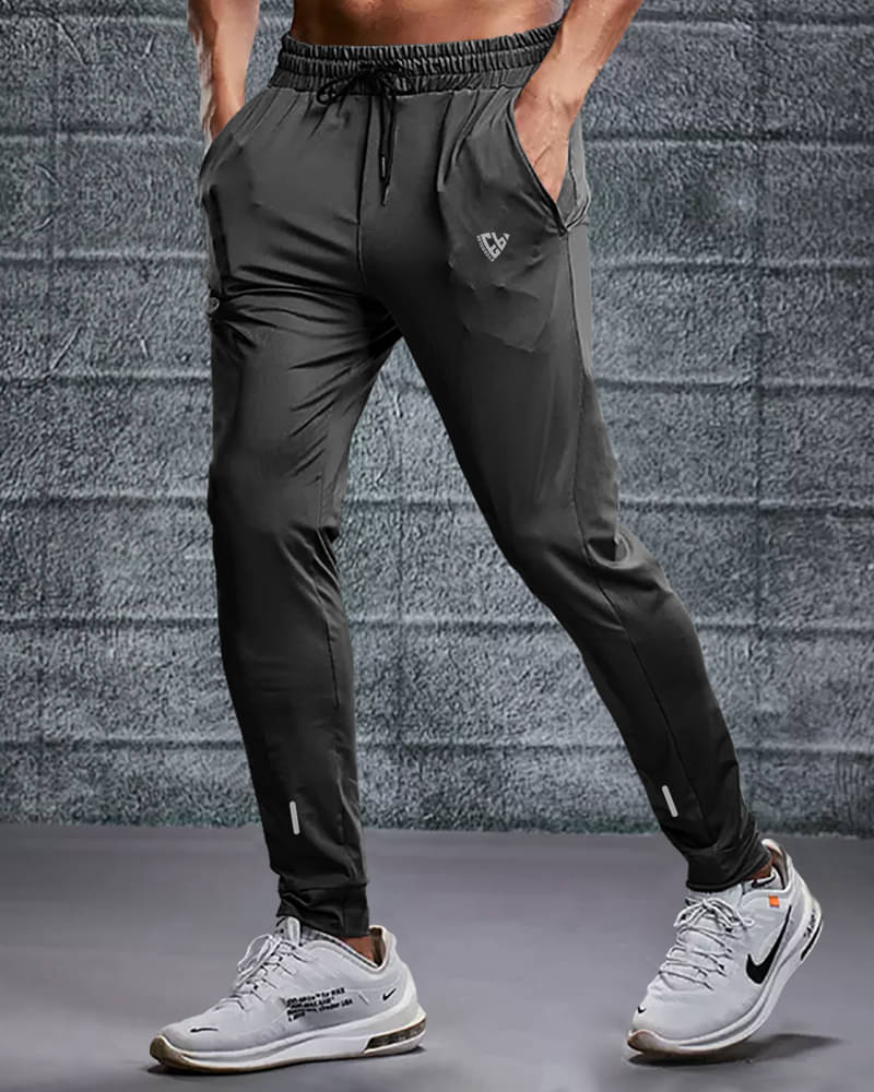 Eyebogler Charcoal Polyester Men's Joggers ( Pack of 1 )     			Eyebogler Charcoal Polyester Men's Joggers ( Pack of 1 )