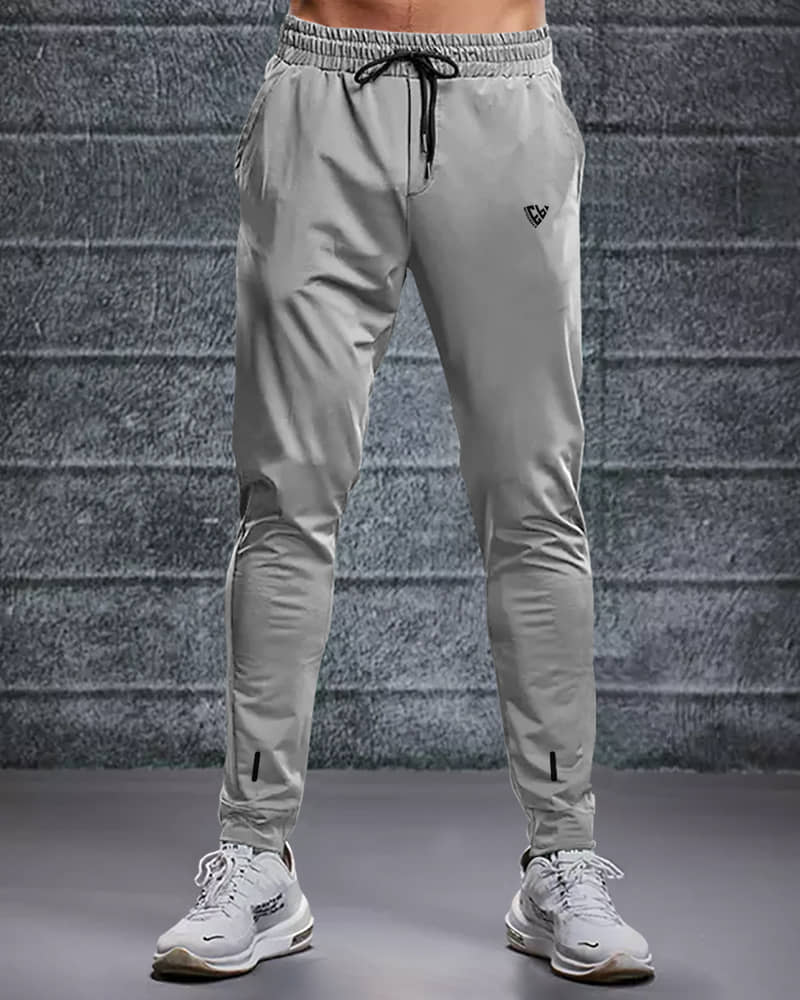 Eyebogler Grey Polyester Men's Joggers ( Pack of 1 ) - Track Pants | Buy online on ZillyBuy