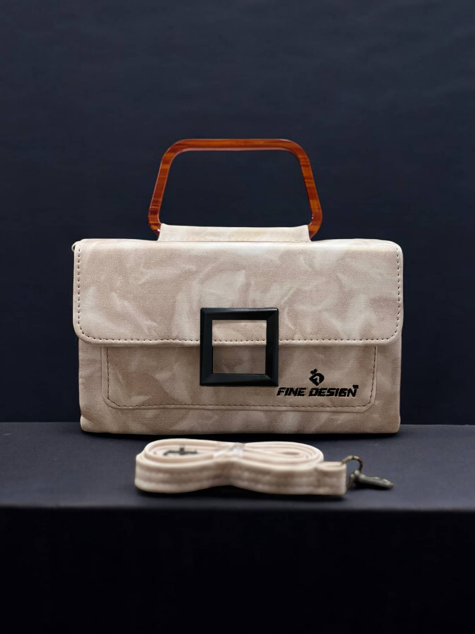     			Fine Design Sling Bag PU Set of 1 ( Khaki )