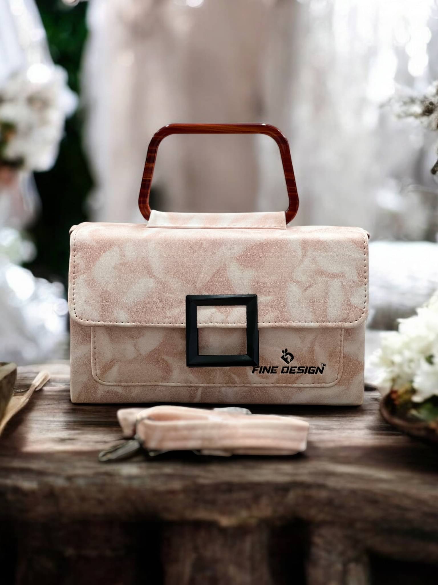     			Fine Design Sling Bag PU Set of 1 ( Pink )