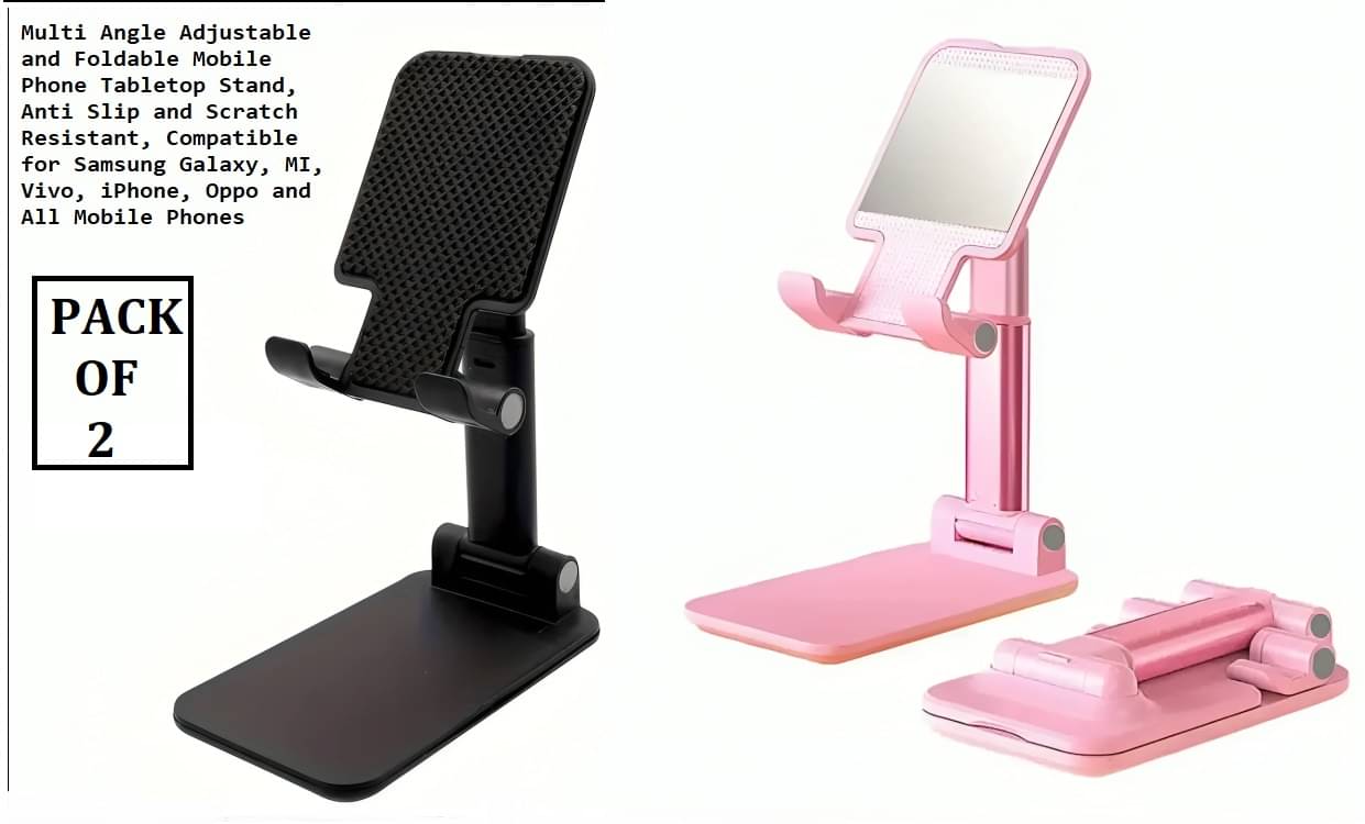 Foldable and Portable Tabletop Mobile Stand with Stable Base Foldable and Portable Tabletop Mobile Stand with Stable Base