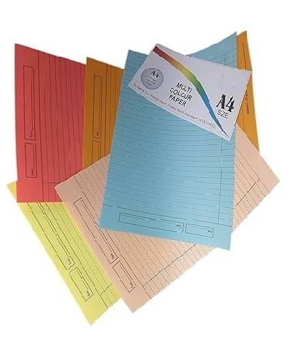     			Freedy  A4 Size both Side Ruled coloured Sheet (Pack of 100 sheets) for Project/Assignment/Practical/Homework((A4-100 sheet coloured)