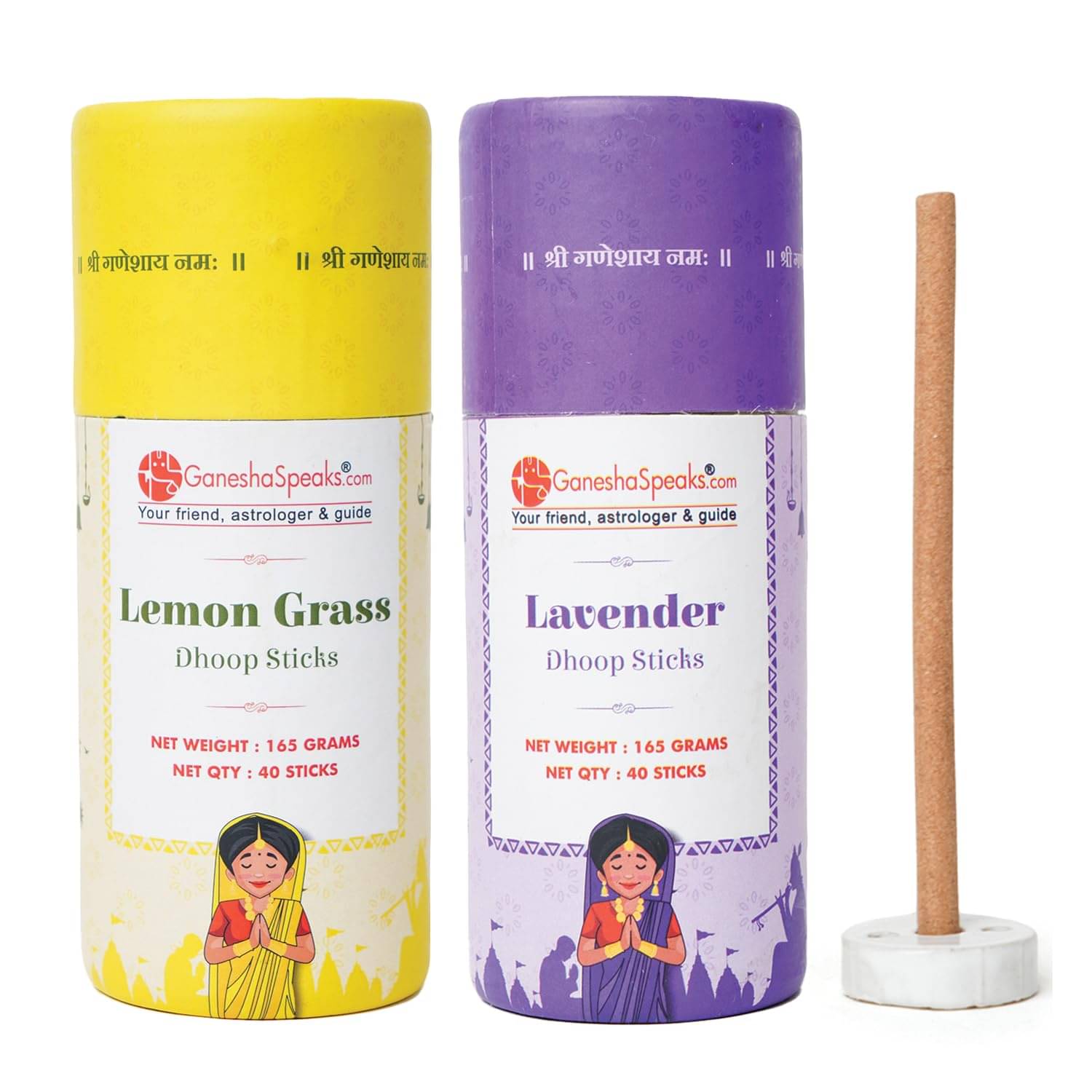 GaneshaSpeaks.com. Incense Dhoop Sticks Lemongrass,Lavender 370 gm ( Pack of 2 ) GaneshaSpeaks.com. Incense Dhoop Sticks Lemongrass,Lavender 370 gm ( Pack of 2 )