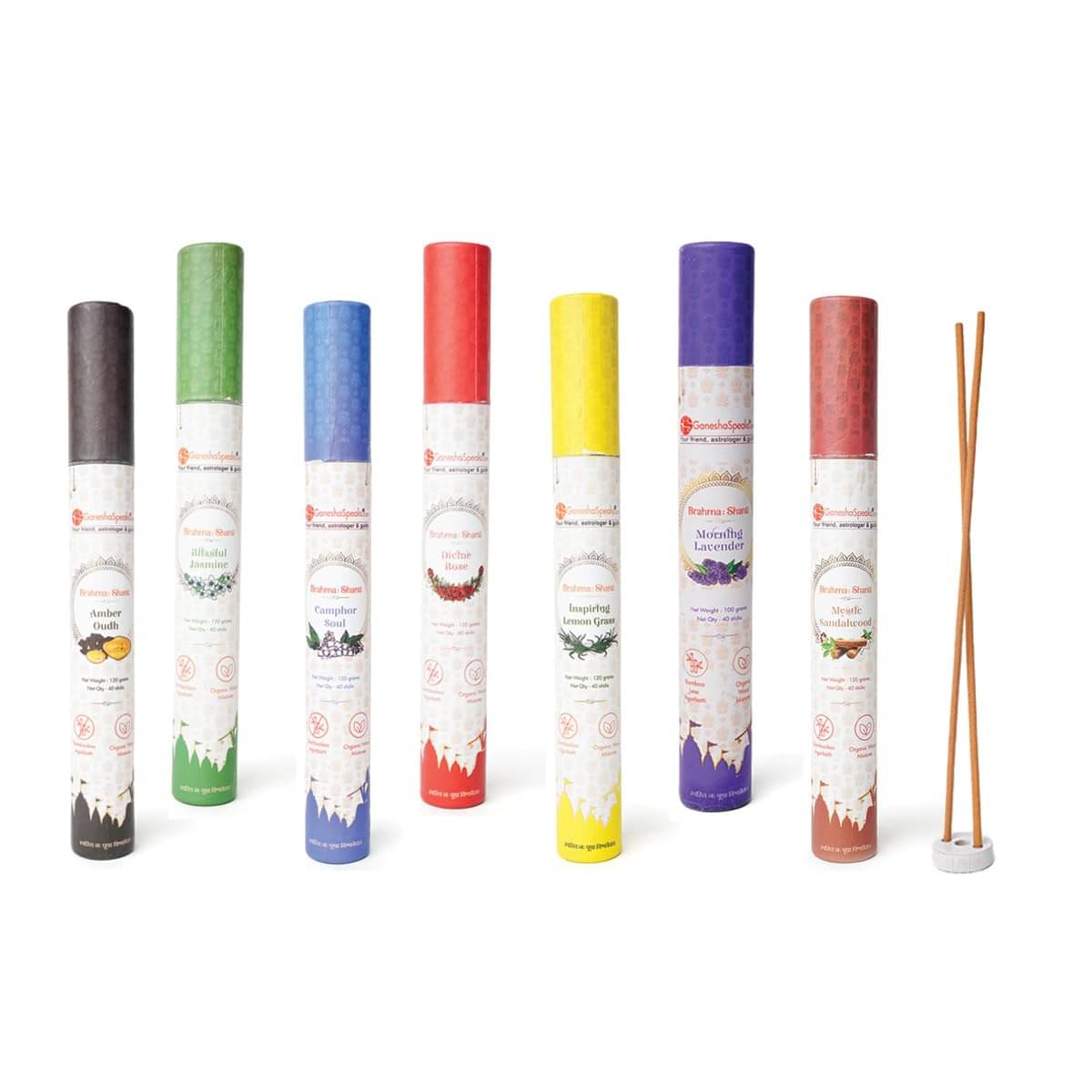 GaneshaSpeaks.com. Incense Stick Amber,Jasmine,Rose,Lemongrass,Lavender 840 gm ( Pack of 7 ) GaneshaSpeaks.com. Incense Stick Amber,Jasmine,Rose,Lemongrass,Lavender 840 gm ( Pack of 7 )