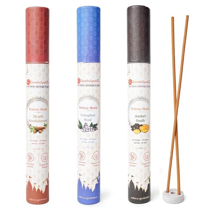 GaneshaSpeaks.com. Incense Stick Pure Sandal,Camphor,Amber 360 gm ( Pack of 3 ) GaneshaSpeaks.com. Incense Stick Pure Sandal,Camphor,Amber 360 gm ( Pack of 3 )