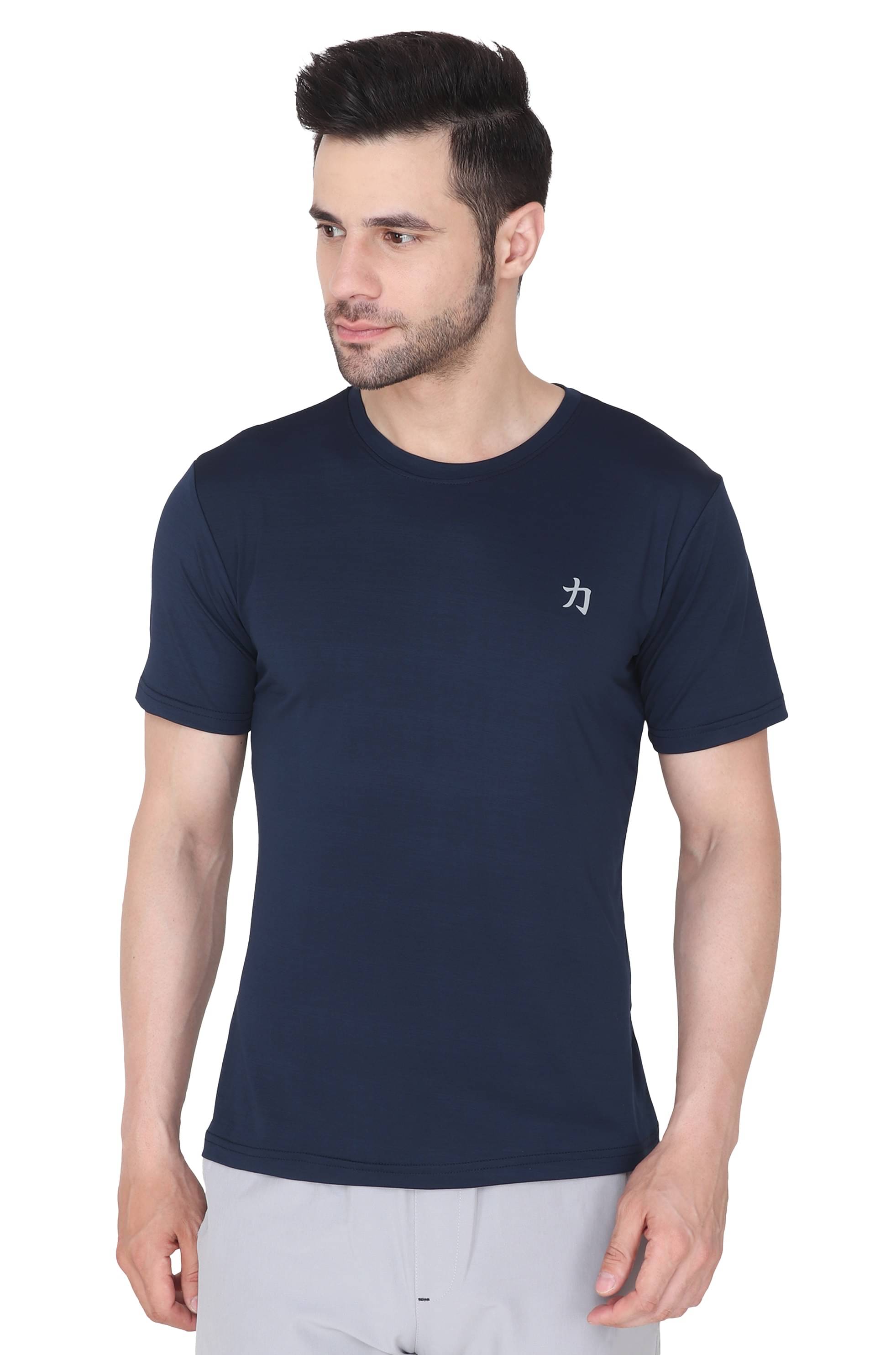 Herculeen Blue Polyester Regular Fit Men's Sports T-Shirt ( Pack of 1 ) Herculeen Blue Polyester Regular Fit Men's Sports T-Shirt ( Pack of 1 )