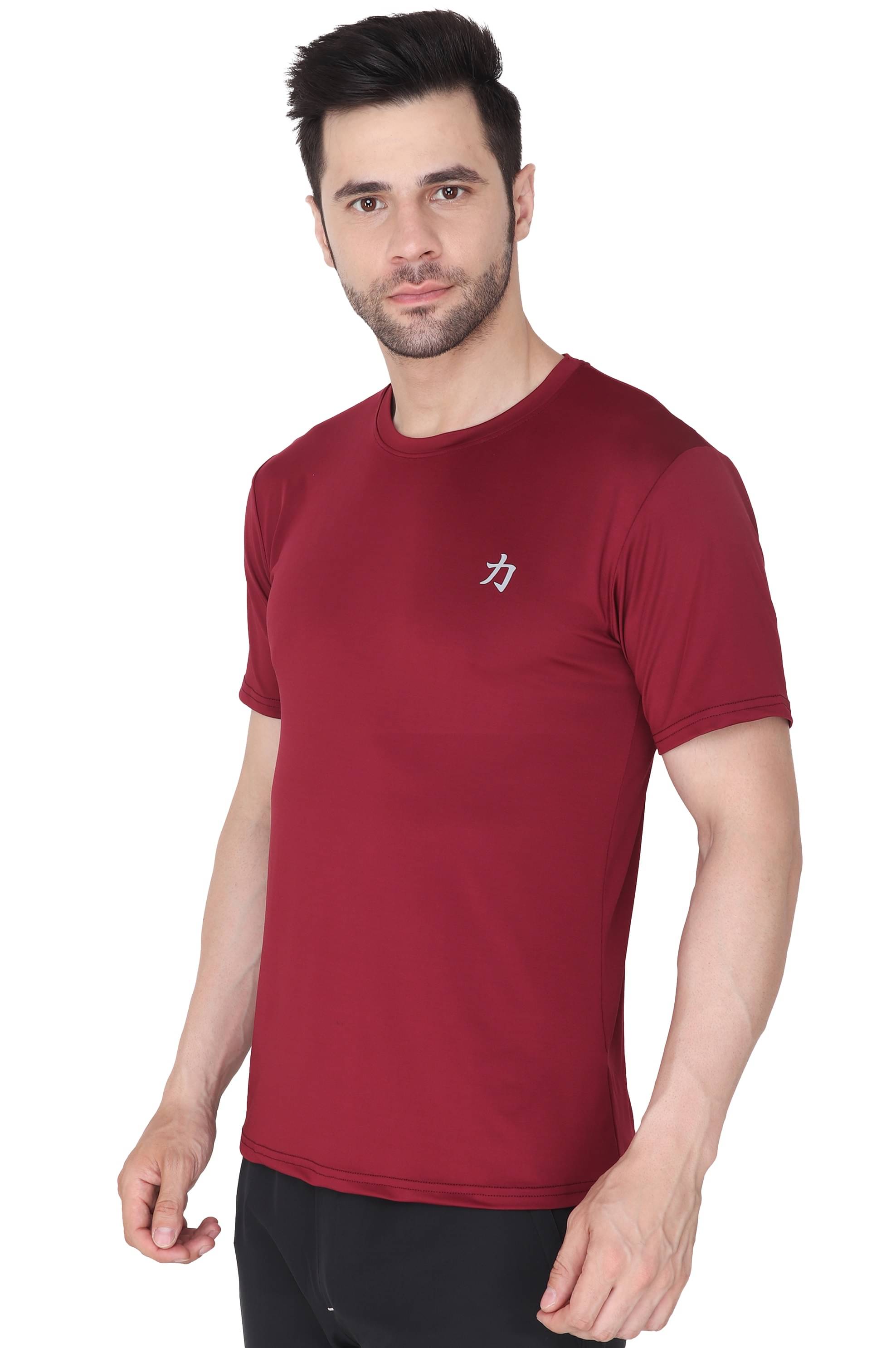 Herculeen Maroon Polyester Regular Fit Men's Sports T-Shirt ( Pack of 1 ) Herculeen Maroon Polyester Regular Fit Men's Sports T-Shirt ( Pack of 1 )