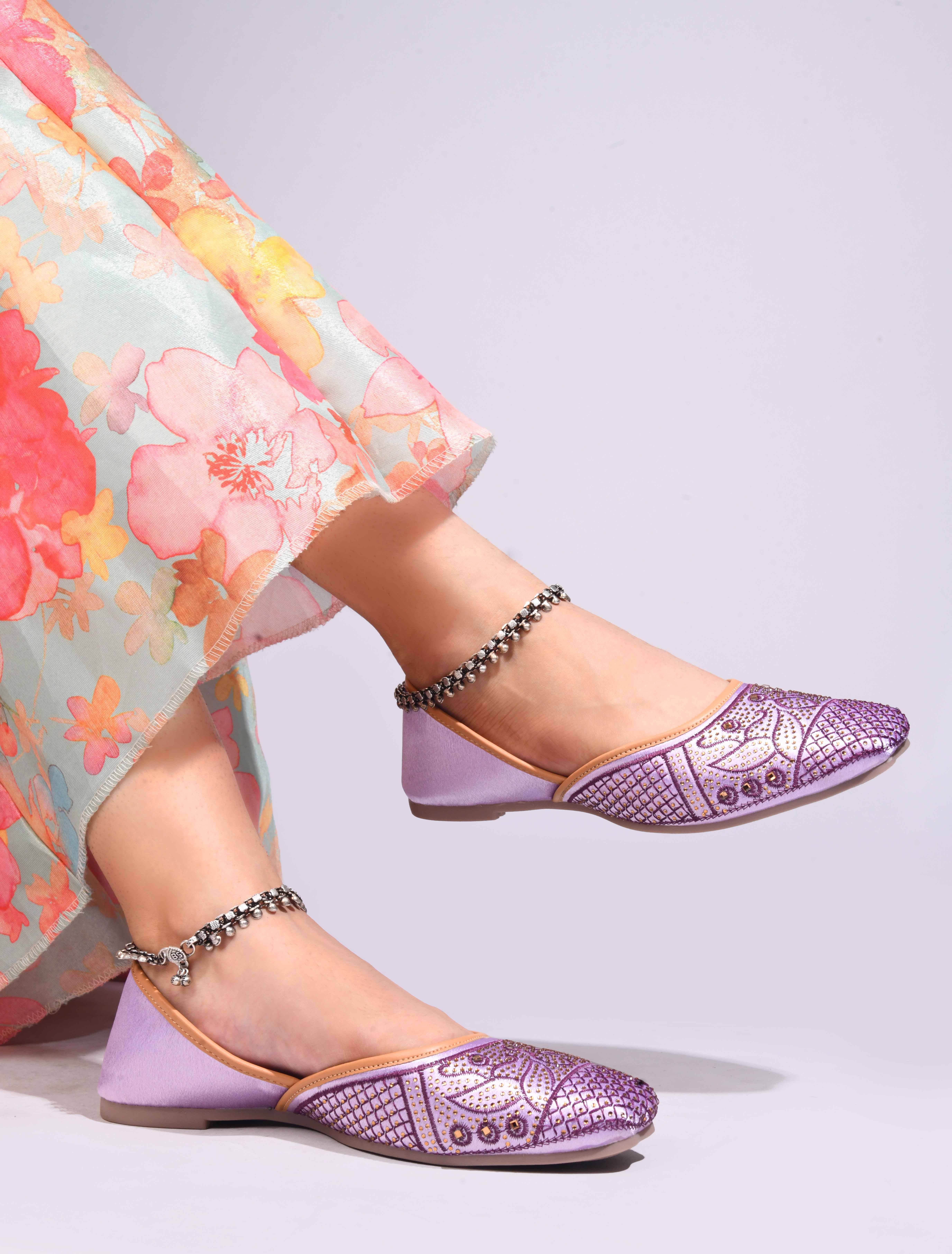 JM Looks Purple Women's Ethnic Ballerinas JM Looks Purple Women's Ethnic Ballerinas