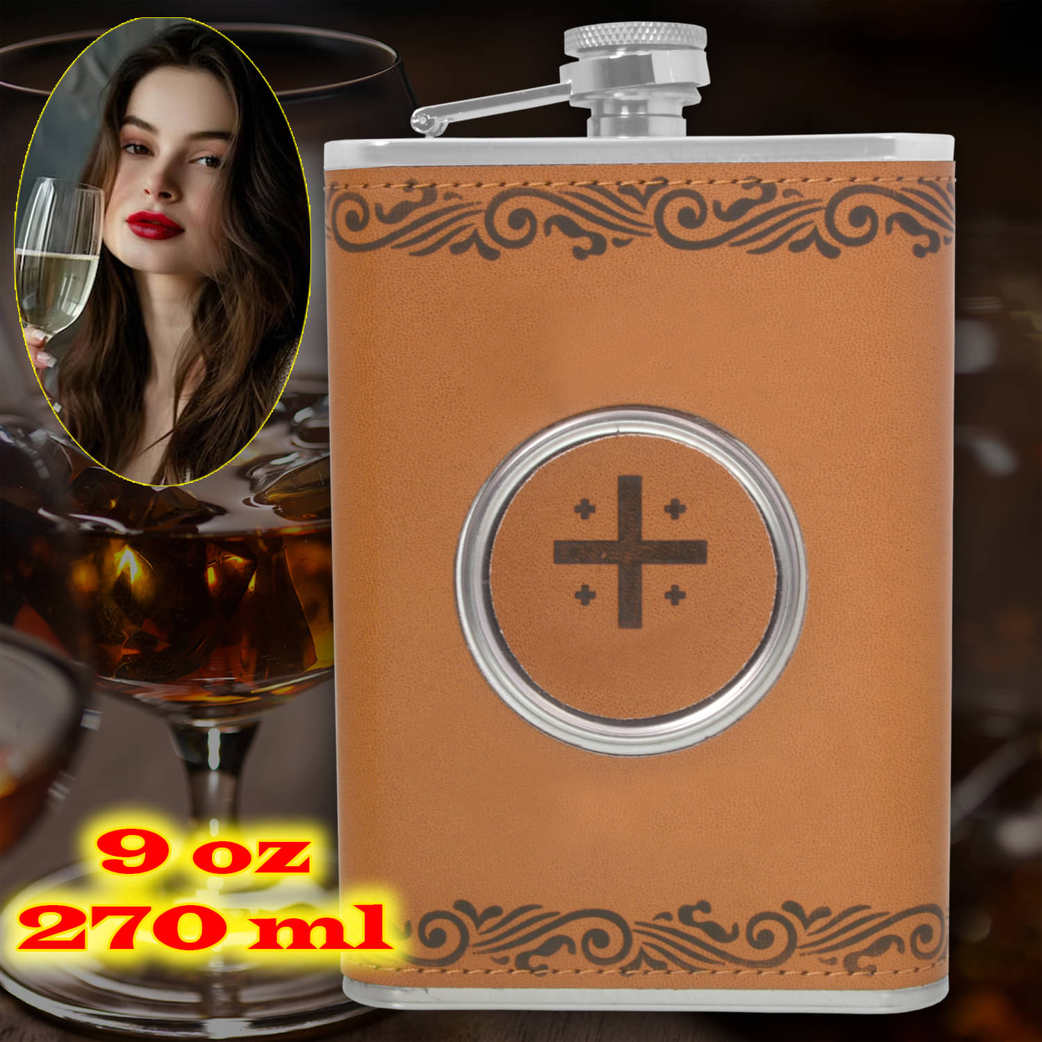     			JMALL Steel Hip Flask
