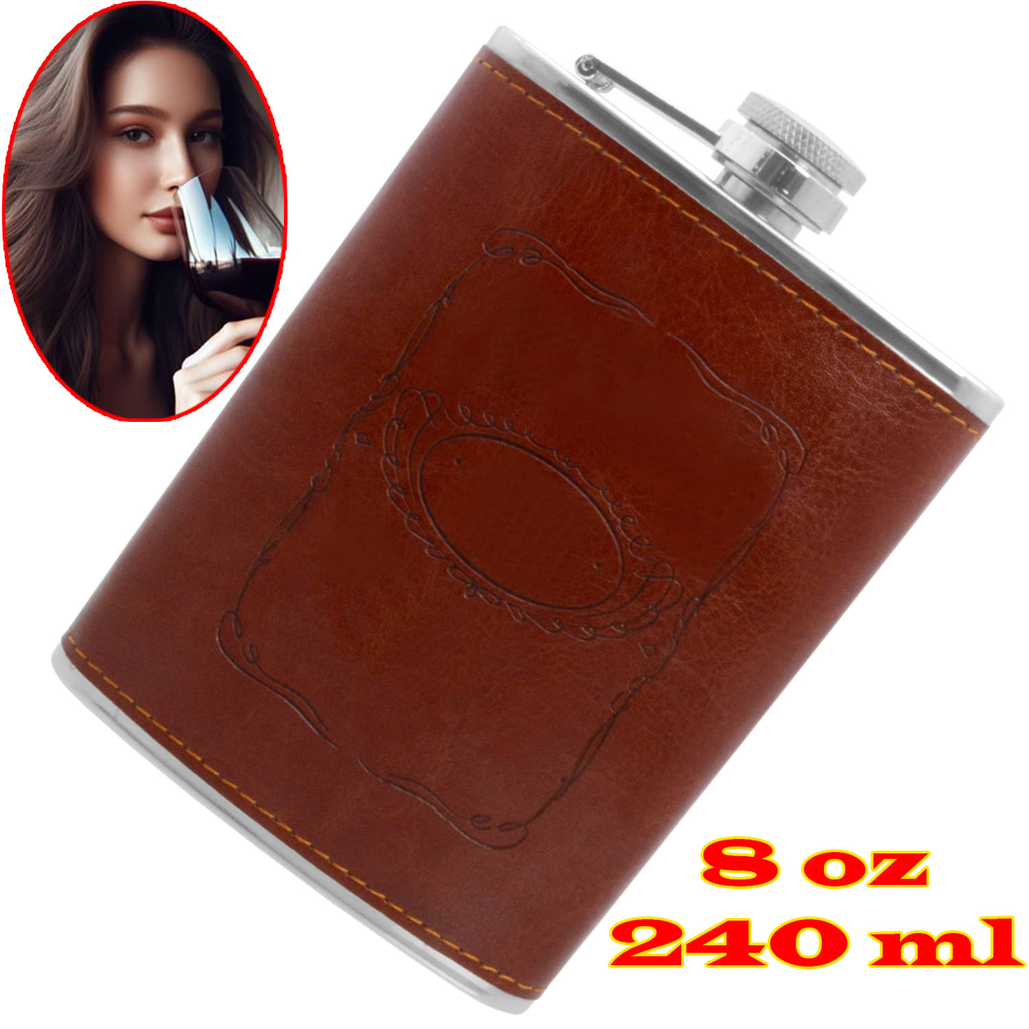     			JMALL Steel Hip Flask